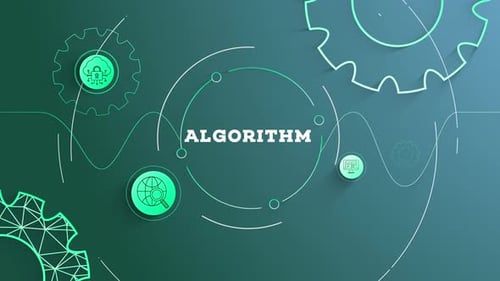 Infographic Algorithm Background Looped