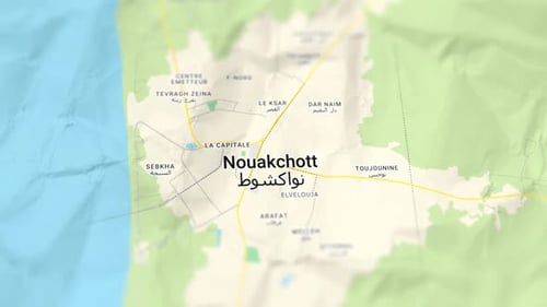 Animated City Map of Nouakchott, Mauritania
