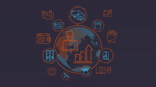 Infographic Illustrating the Growth of Digital Technologies in Global Business