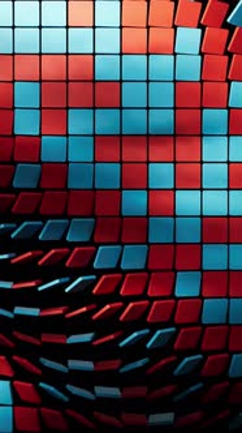 Blue And Orange Geometric Pattern Presentation Background