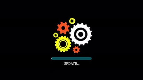 Update Bar animation showing an update process software