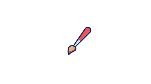 Icono animado de pincel