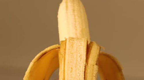 Close-Up of a Peeled Ripe Banana
