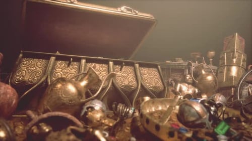 Golden Treasure Chest Opening Animation