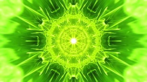 Dynamic Glowing Green Tunnel