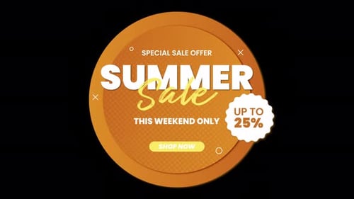 Modern Summer Sale Animated Circle Promotion Graphic