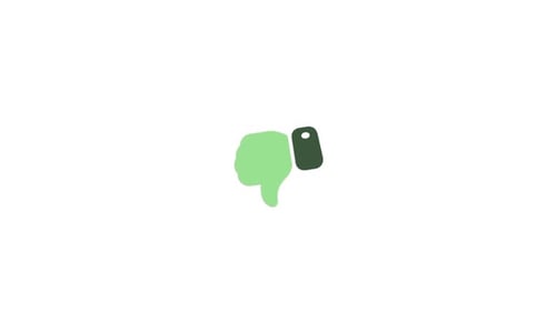 Animated Thumbs Down Dislike Button for Social Media Feedback