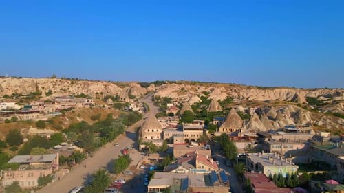 Elevate your Visual Experience with This Captivating Aerial Stock Photo of Goreme Cappadocia Turkey