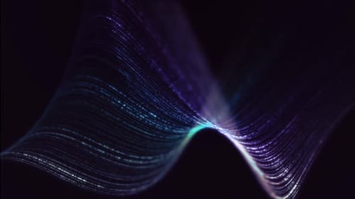 Slowly Moving Purple Sky Lights Rays Waving