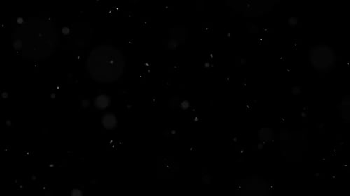Animated Bokeh Particles Against Black Background