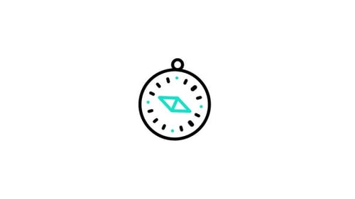 Minimalist Animated Compass Navigation Direction Icon