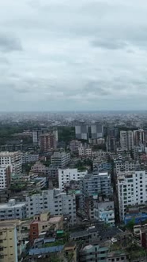 Drone Footage Over Dhaka Cityscape Hd