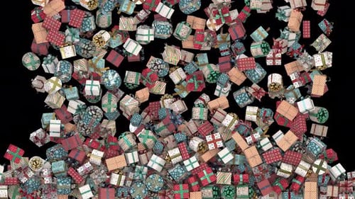 Falling Christmas Gift Boxes Animation