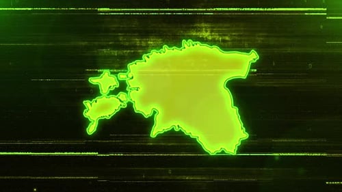 Digitale Futuristische Pannenkarte Estlands