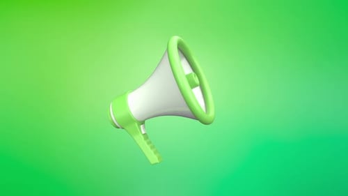 Megafone 3D Verde Hd