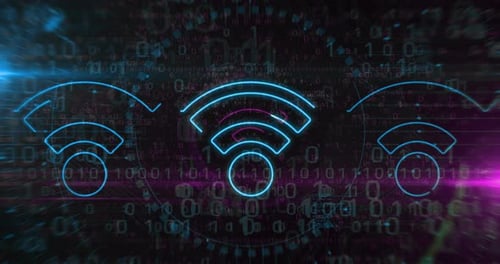 WiFi wireless mobile connection symbol loop digital concept