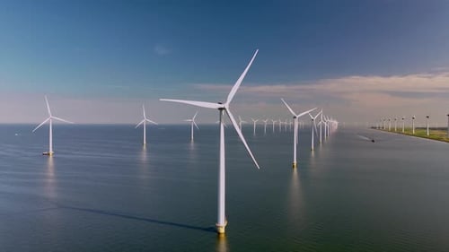 Exploring the Vast Wind Turbine Fields of the Netherlands By the Sea