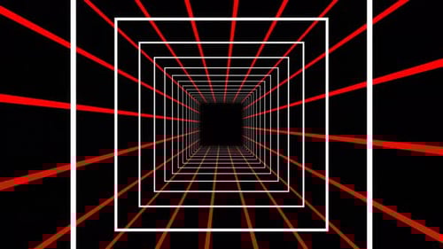 Red And White Moving Bright Elements Background Vj Loop In 4K