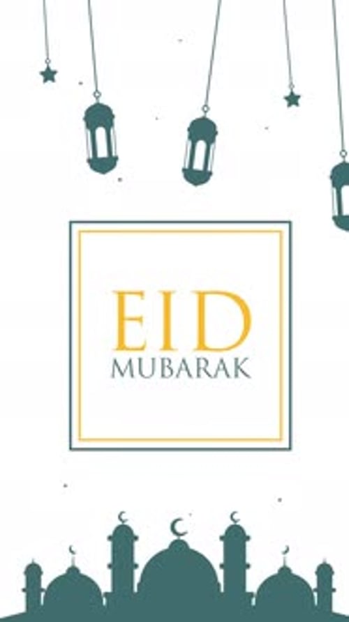 Eid Greeting Social Media Post Template Animation Video - Vertical