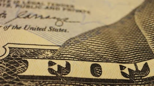 Fifty Dollars Banknotes Closeup American Currency USD Central Bank 50 Dollar Money Macro Economy
