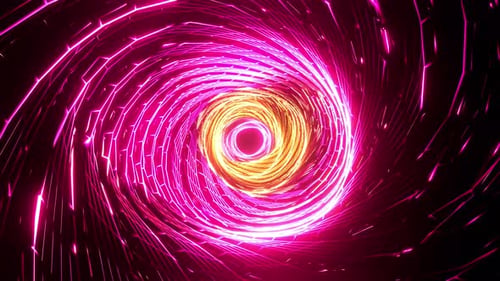 Cyber Storm Pink And Yellow Colorful Vj Loop Background