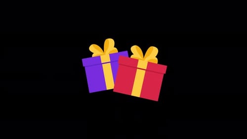 Animated Playful Bouncing Gift Boxes Flat Design