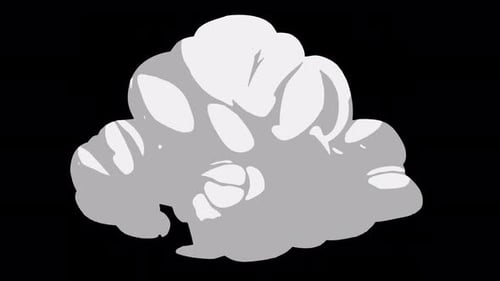 2D Cartoon Smoke Explosion Reveal Animation