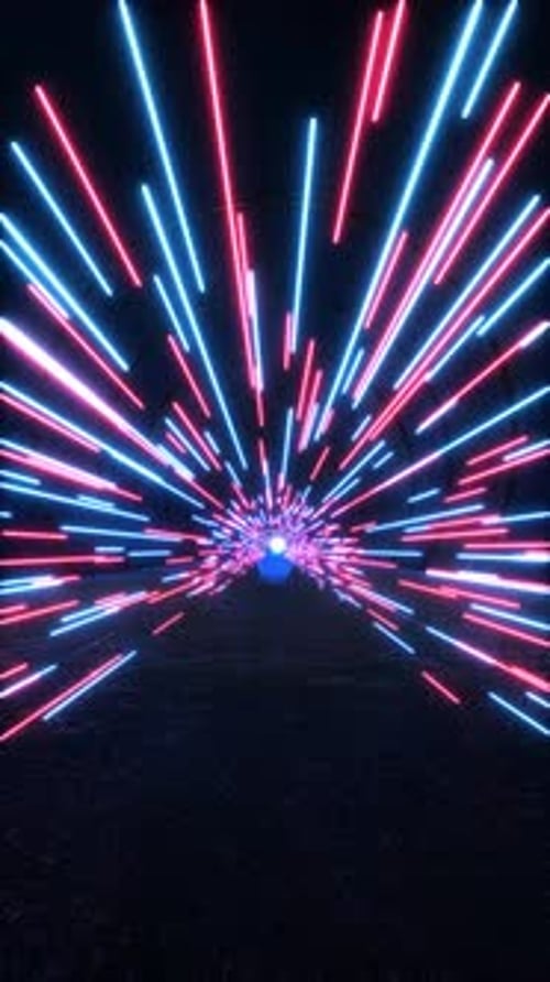 Lignes volantes à grande vitesse Hyperdrive, tunnel à vitesse de lumière, arrière-plan, particules électriques numériques de science-fiction