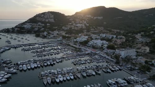 Aerial video over Avinguda de Gabriel Roca i Garcías, Palma de Mallorca island, Spain