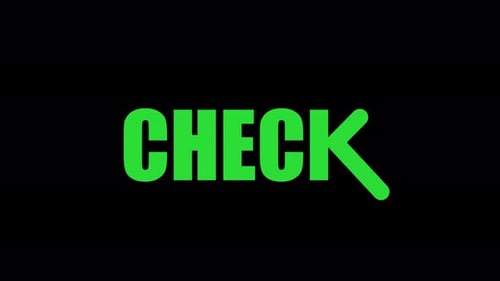 Animated 3D Green Checkmark text