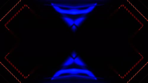 Blue And Orange Neon Electric Light And Flashing Signals Background Vj Loop In 4K