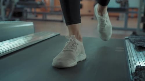 Feet Training On The Treadmill