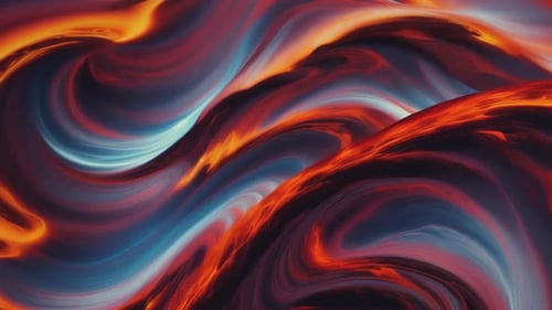Dynamic Abstract Fluid Waves Colorful Motion Background