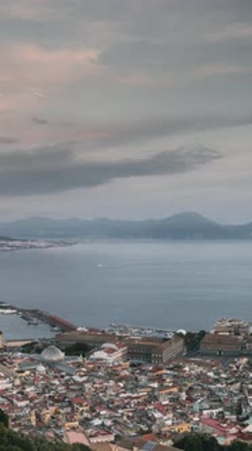 Naples Italy Top View Skyline