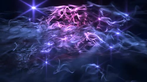 Abstract Energetic Wavy Glowing Particles Background Animation