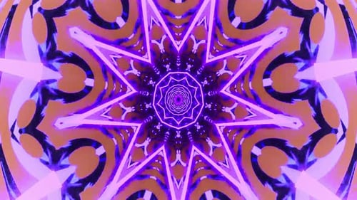 Purple kaleidoscope pattern rotates
