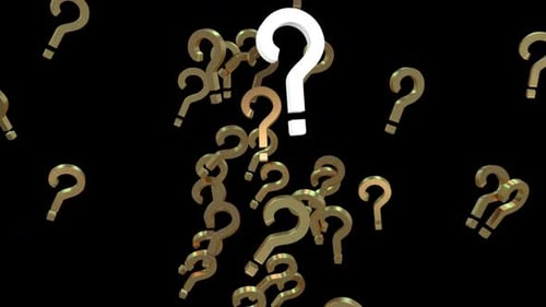 Question Mark Burst auf dem Alpha-Kanal.