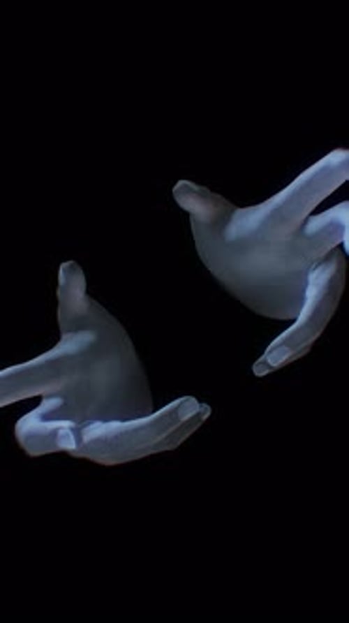 Human Hands Appearing and Vanishing Animation