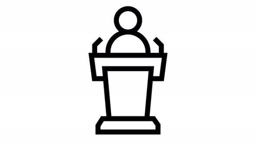 discourse line icon animation