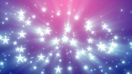 Glowing Stars and Light Rays Animation for Celebrations
