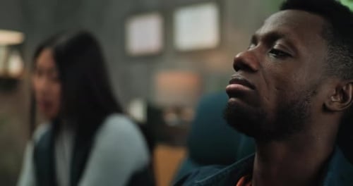 Close Up of Asian Young Woman and African American Man Talking About Relationship Conflict