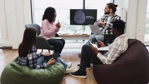 Team Collaboration on Artificial Intelligence in Casual Workspace Setting