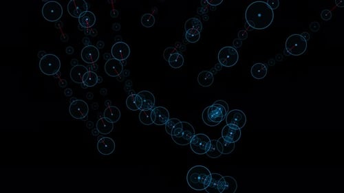 Numerous Circular Shapes Swirl and Twirl