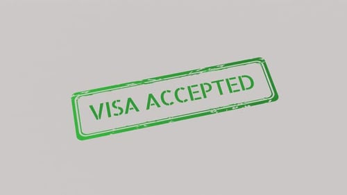 VISA ACCEPTED Stamp