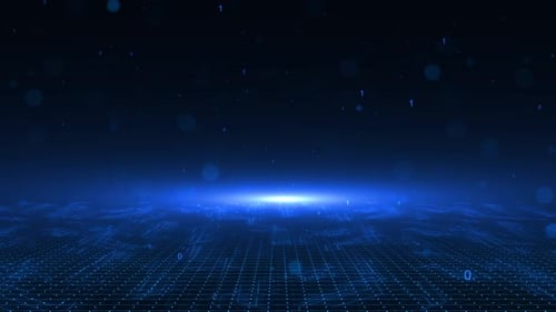 Futuristic Background of Digital Cyberspace Particles Data Network Connections Abstract Technology