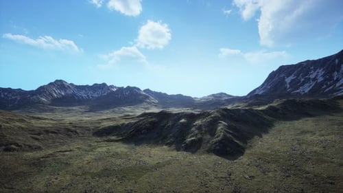 An Aerial View of a Mountain Range in the Mountains