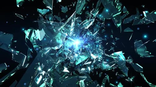 Glass Shards Flying