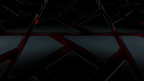 Abstract Background with Black and Red Elements, Unique Design, 3D Render, Figure, Shape, Exclusive