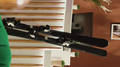 Vertical Video Alpine Hotel Hosting Winter Sports