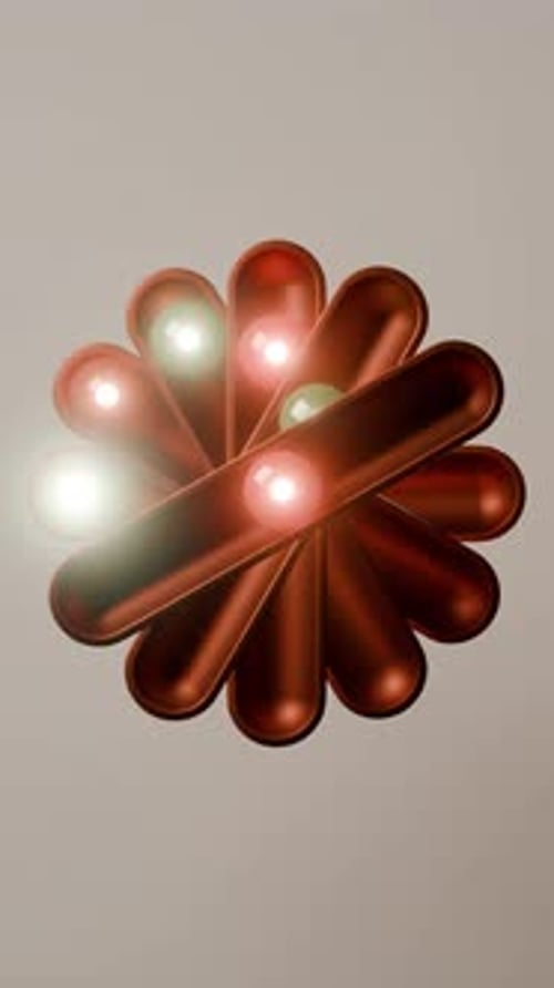 Animación de esferas satisfactorias en bucle 3D